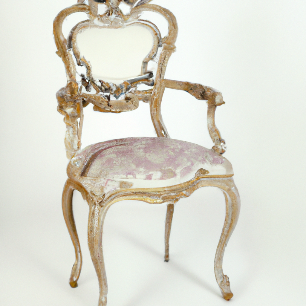 Chaise baroque blanche