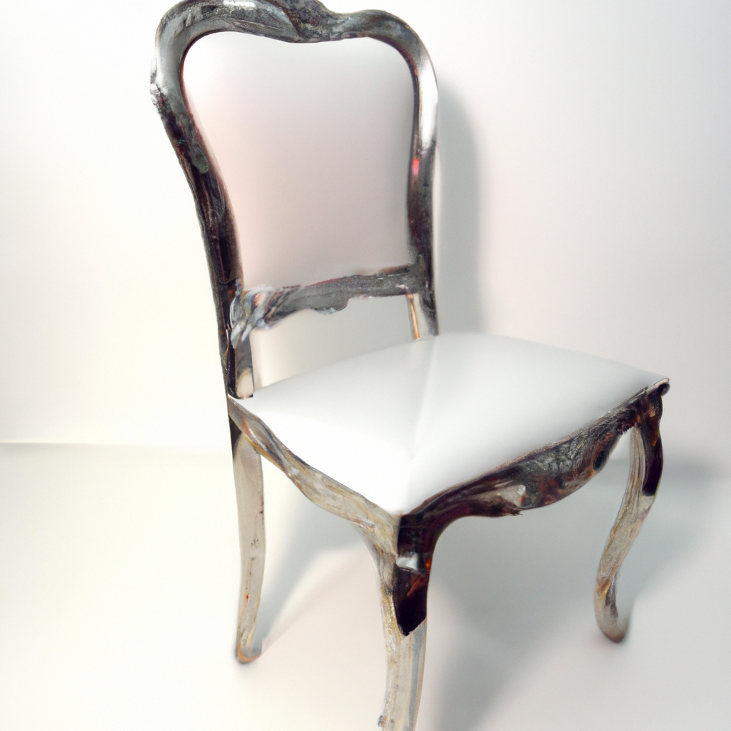 Chaise baroque argentée