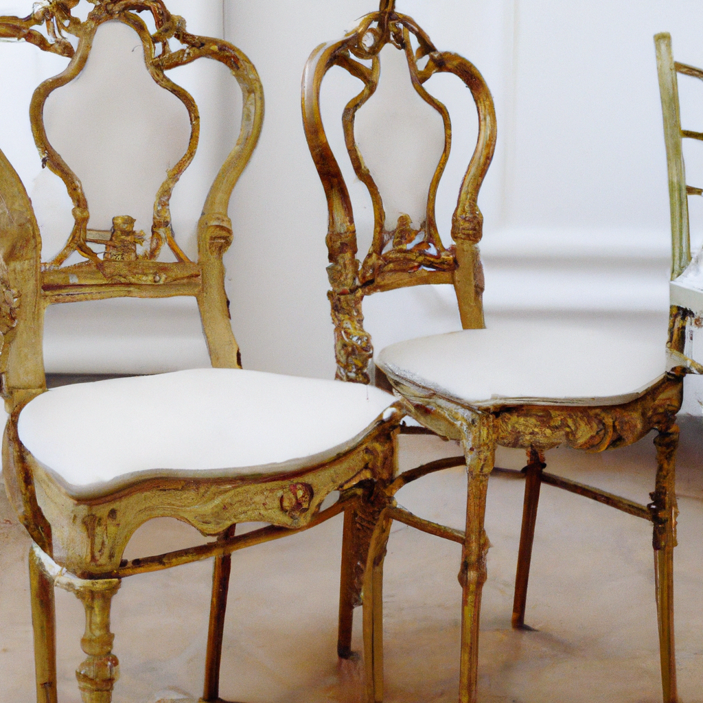 Chaises baroques blanches